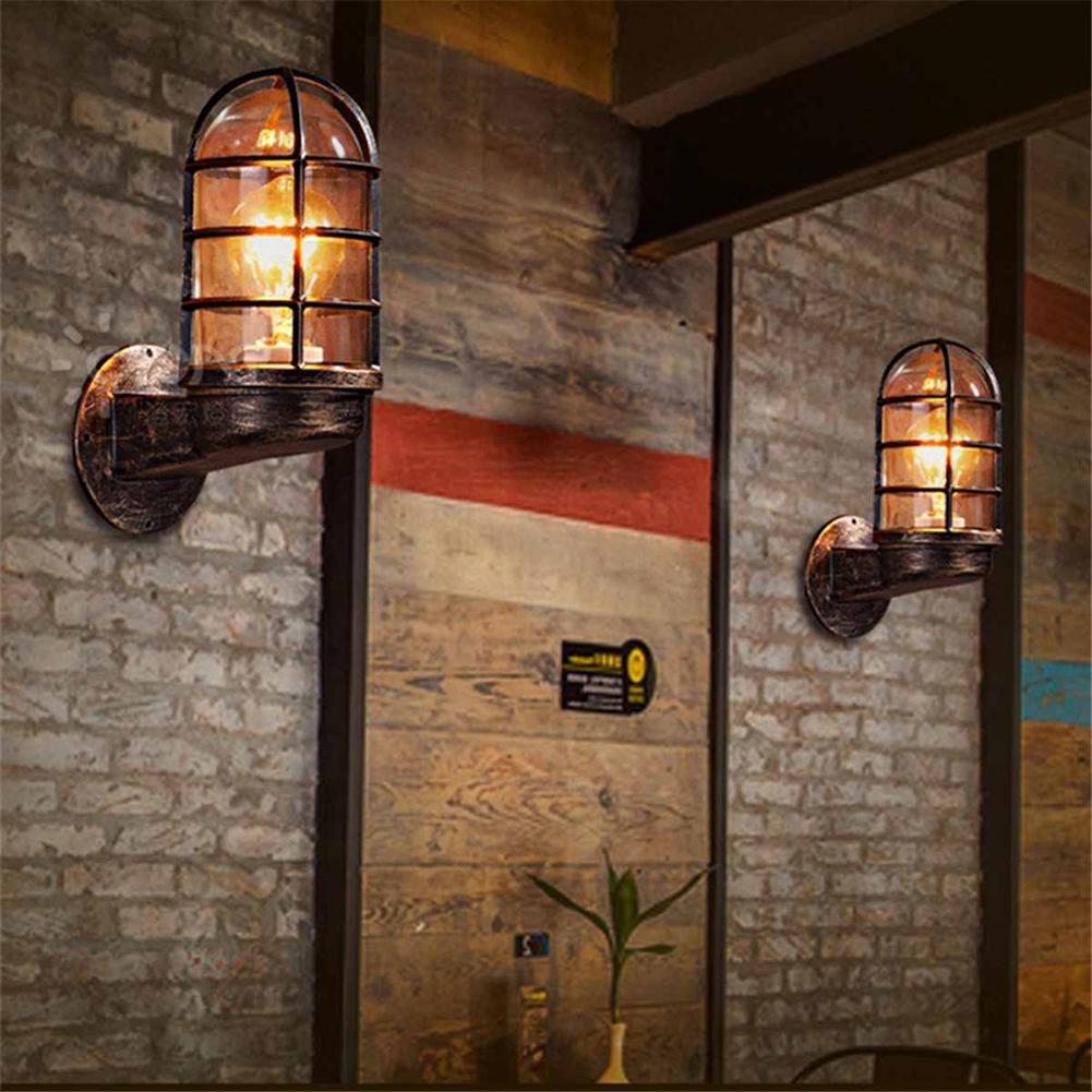 Vintage Industrial Unique Wall Light Cage Guard Sconce Loft Light Modern Indoor Lighting Wall Lamps Iron Copper Lighting