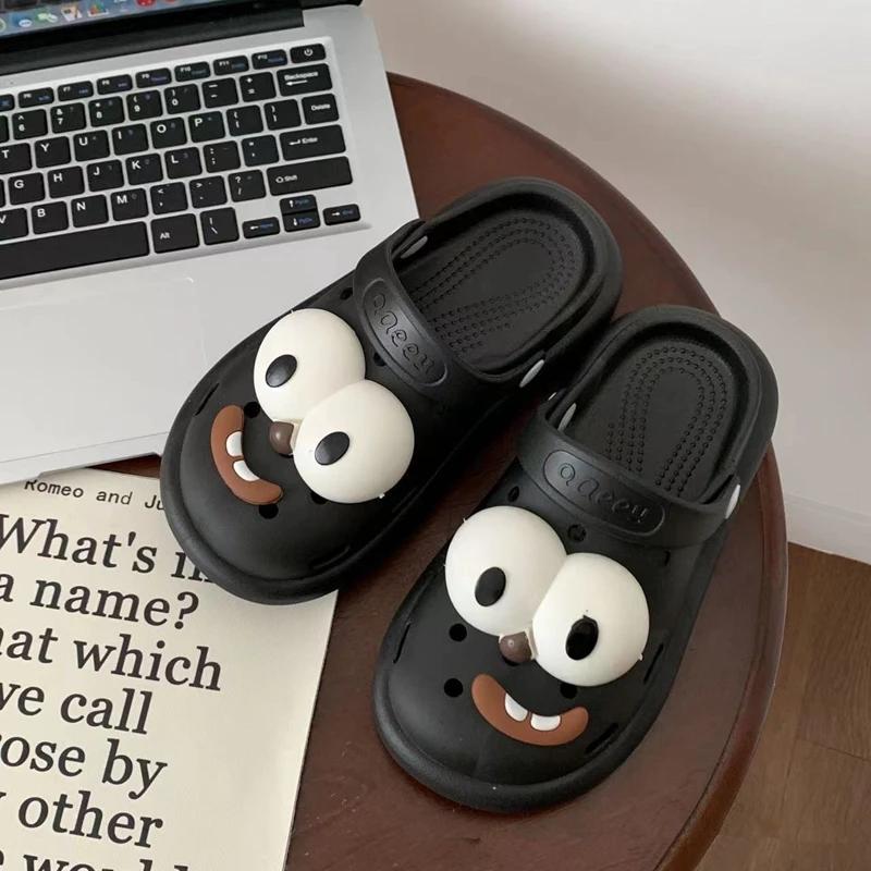 Fashion 1 Pair Cute Big Eyed Hole Shoe Charms Cartoon Funny Fun Shoes Decoration Kids Adult DIY Shoe Buckles Slipper Accessories