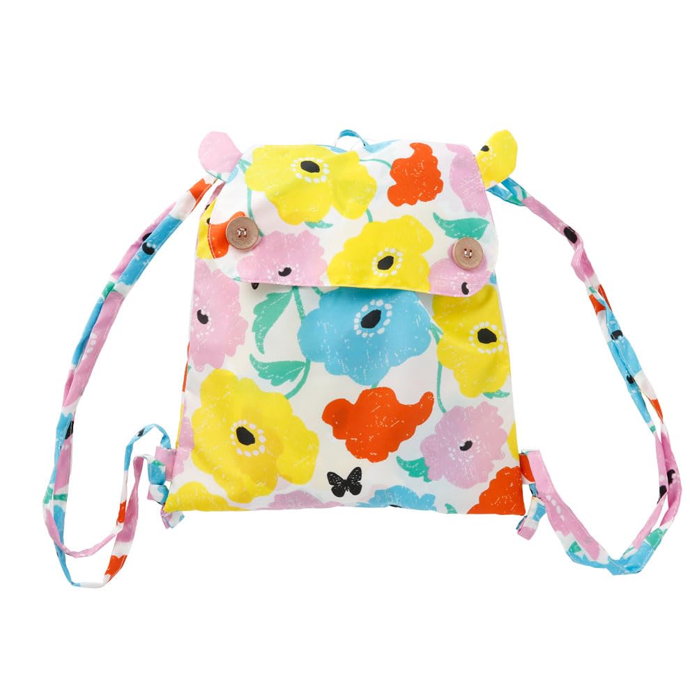 ogawa Kukkahippo Kids Raincoat for School with Adjustable Tucks for Reflective Hippo Transparent Elastic Hippo Shaped Storage Same Pattern As Umbrella
