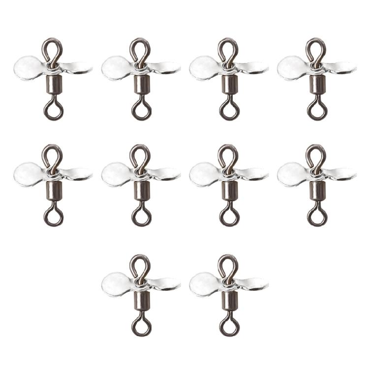 

10Pcs Topwater Fishing Lures Stainless Steel Spinnerbait Props Plug Casting Propeller Spinnerbait DIY Fishing Lures S серебряный