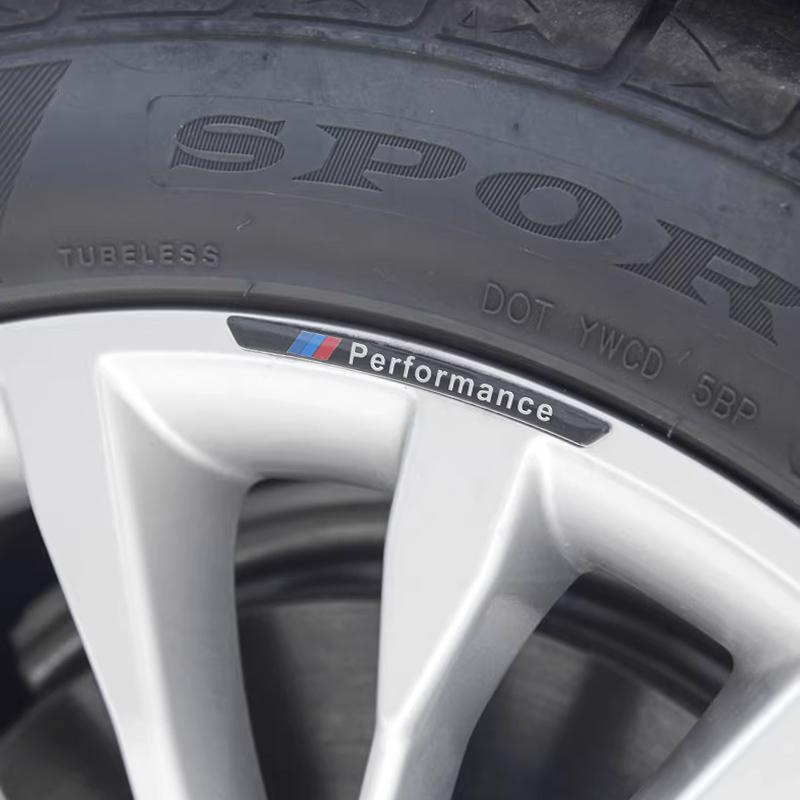 XZFG7 4Pcs Aluminum Car Styling Wheel Hub Badge Tire Rim Stickers For BMW M Emblem E46 E36 E34 F10 E90 F30 E60 F30 E53 E30 E92 E87