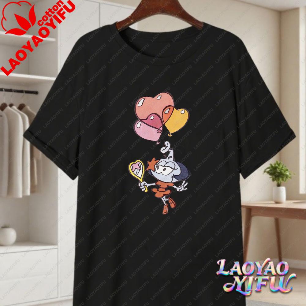 Snorks Cute Character Printed Short Sleeve Tee High Quality Cotton Casual Tshirt Retro 80s Cartoon Loose Tops Fashion Streetwear