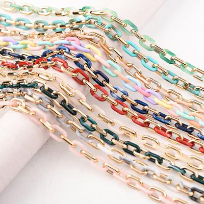 1 Meter Color Acrylic Glasses Chains Removable Gold Color Sunglass Masks Lanyard Link Chain Hold Jewelry Cord Strap Wholesale