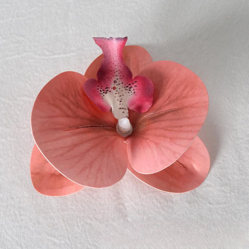 5pcs Simulated Film Butterfly Orchid Flower Head Petals Flower Accessories Headwear Hairclip Handmade Wedding Gift Decoration