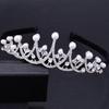 The Elegant Princess Headband with A Crown and A Drill Bit Band Is A Bride's Wedding Dress Accessory
