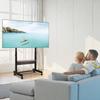 VEVOR Rolling TV Stand, Mobile TV Cart for 55-100 Inch Screens, Height Adjustable Portable Monitor Stand with Tray