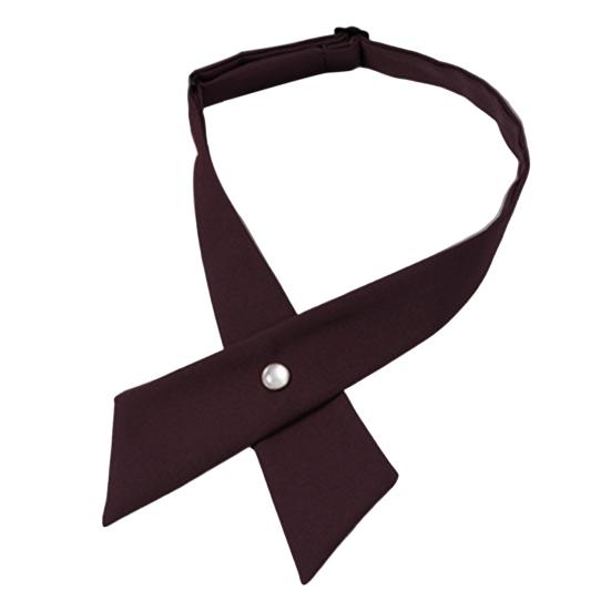 Cămașă cravată pentru femei Design de culoare solidă Închidere ușoară cu cataramă Design încrucișat Cravată pentru gât Uniforme de lucru pentru absolvire Cravată pentru studenți