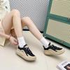 Baskets à plateforme décontractées pour femmes, antidérapantes, confortables, en cuir PU, chaussures de marche, légères et épaisses à lacets, chaussures de tennis pour femmes