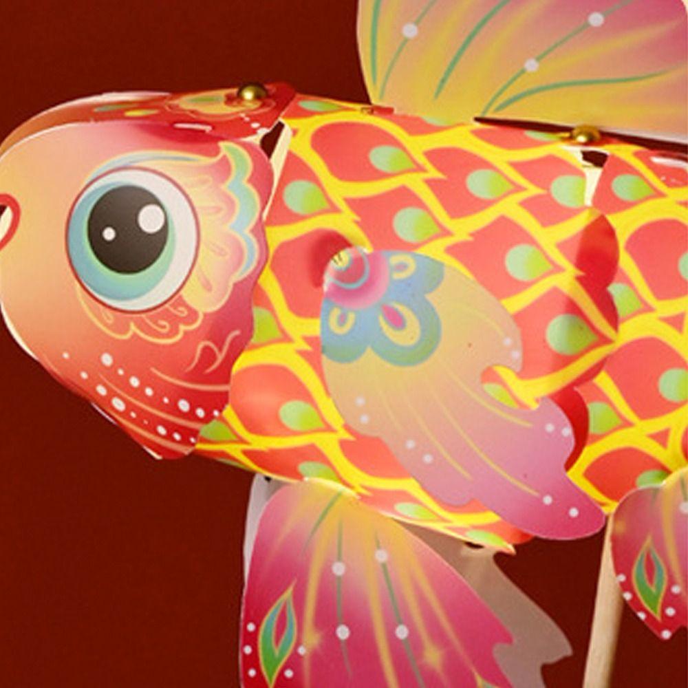 3D Mid-Autumn Festival Lantern Chinese Traditional Luminous Goldfish Light  Celebration
