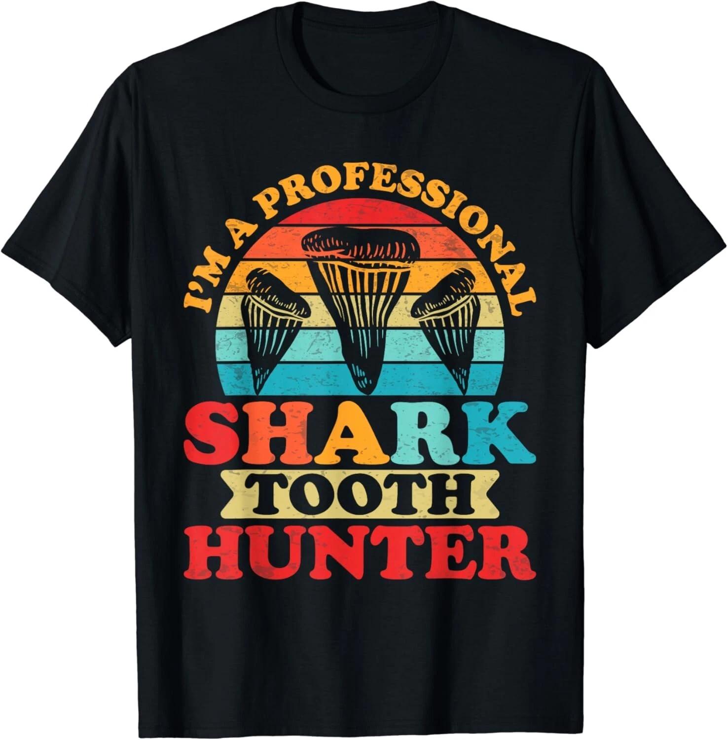 

Shark Teeth Fossils Collector Hunter Megalodon Tooth Gift Unisex T-Shirt M