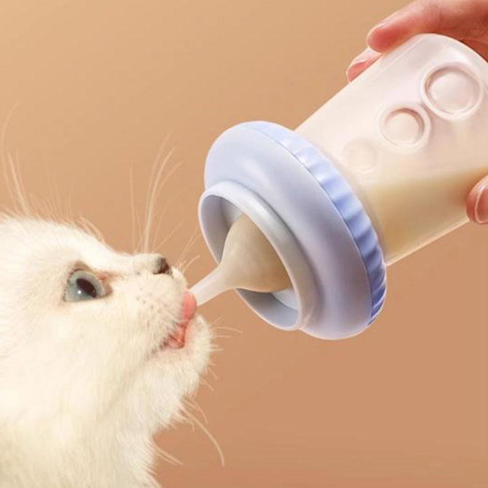 120ML Pet Milk Bottle Silicone Nipple Kitten Feeding Bottle Small Animals Feeder for Home