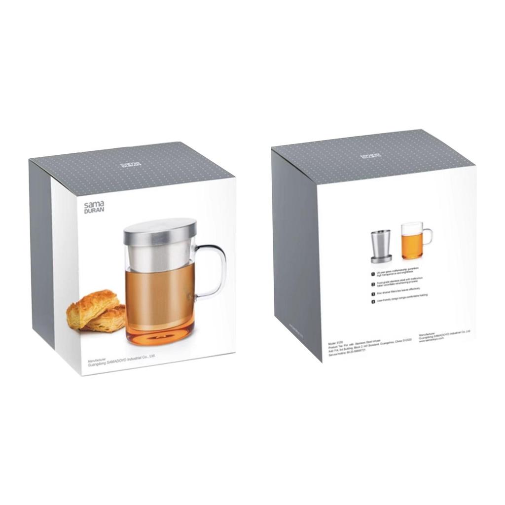 Samadoyo Heat Resistant Filter Glass Tea Cup Water Cup Personal Cup 500ml 350ml