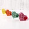Embossed Heart Shaped Silicone Molds Silicone Candle Holder Molds Soap Molds for Epoxy Resin Candlestick Tealight Holder