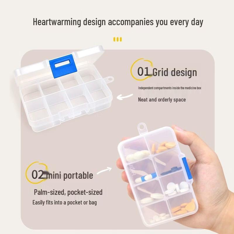 Haishi Hainuo Portable 7-Day Pill Organizer, 3-Pack