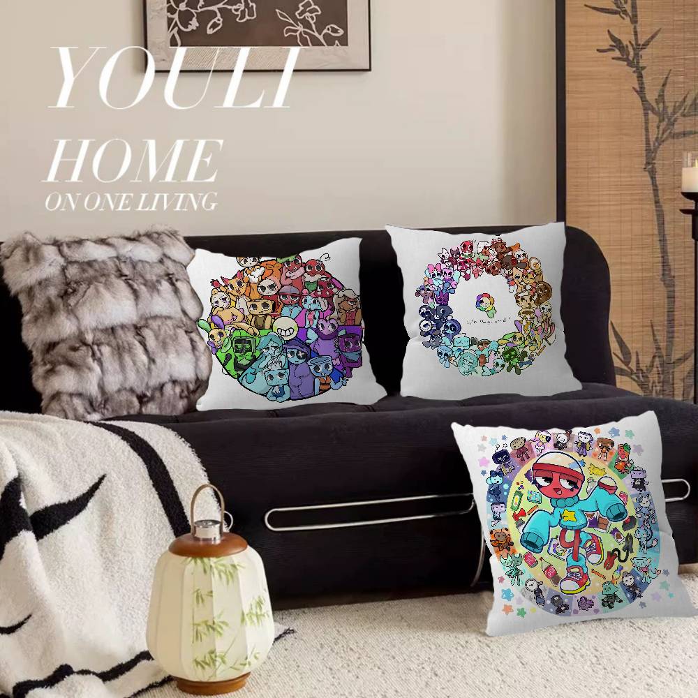 Game D-Dandys W-World Cushion Cover Pillow Cover Decor Pillowcase Printed Cushion Case for Couch