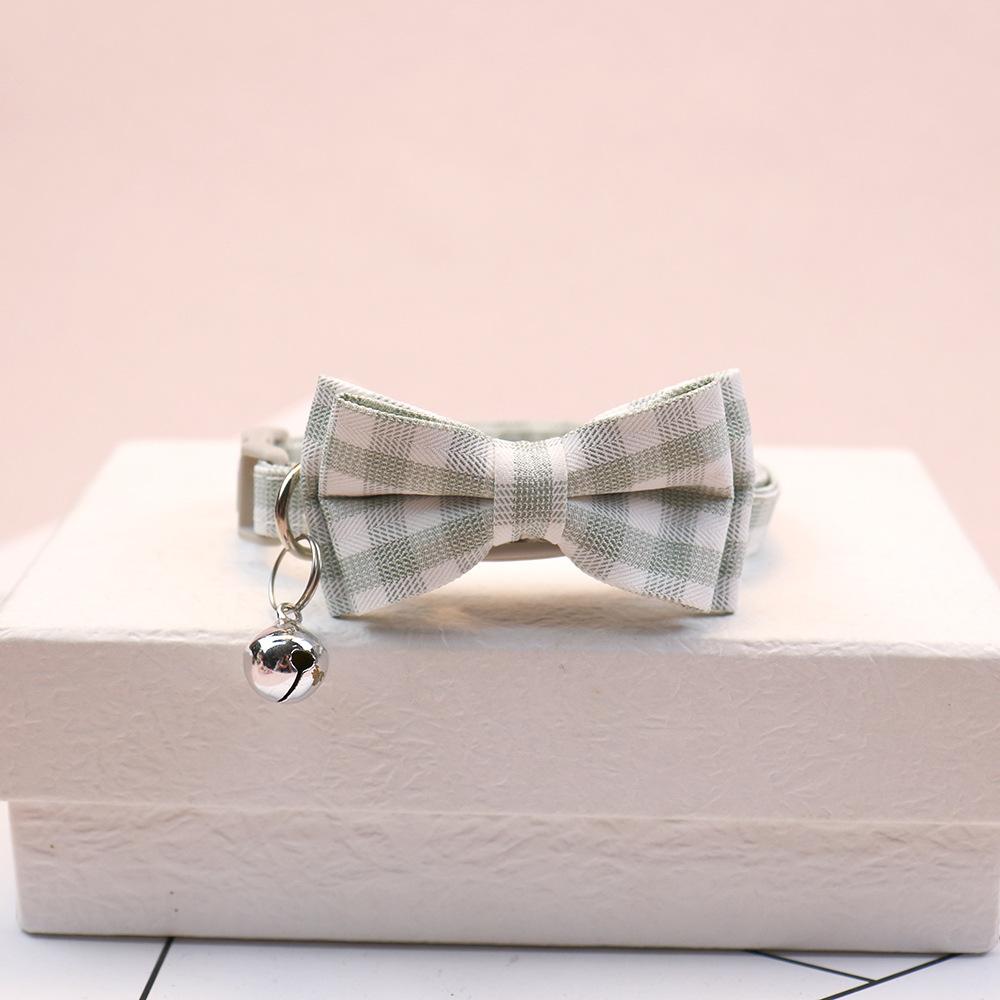 1pc Cute Cat Collar Small Puppy Cat Dog Collars Bow Kitten Collar Bowknot Necklace With Bell For Dog Cat Chihuahua Pet Supplies