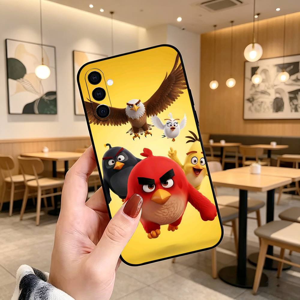 A-Angry B-Birds GAME Phone Case Black Silicone Soft For Samsung Galaxy A73,A72,A71,A70,A53,A52,A51