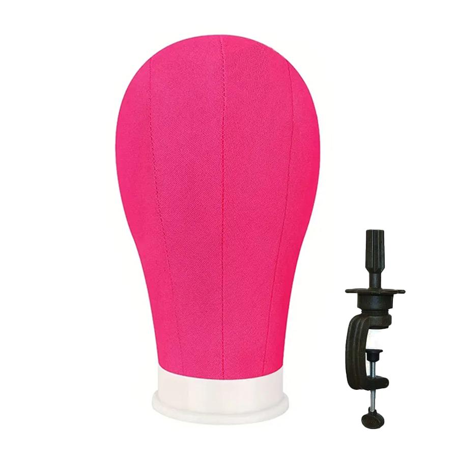 22 Inch Mannequin Head With Stand Canvas Head Wig Model With Mount Hole For DIY Wig Making
