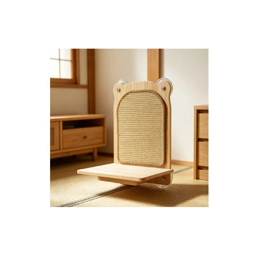 Cat Window Perch with Scratching Post Stable Window Cat Perch with Scratching Post Pet Furniture Long-Lasting Easy to Clean