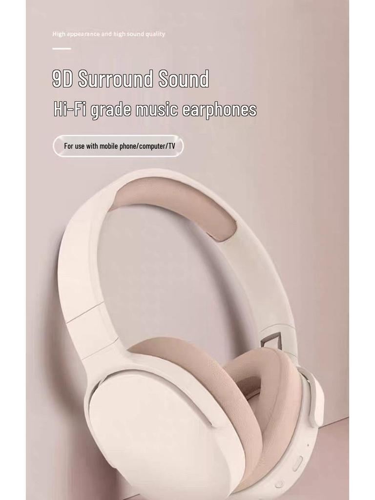 High-Fidelity Wireless Over-Ear Bluetooth Headphones with Long Battery Life, Noise Cancelling, Microphone - Ideal for Sports, Gaming, and Esports.