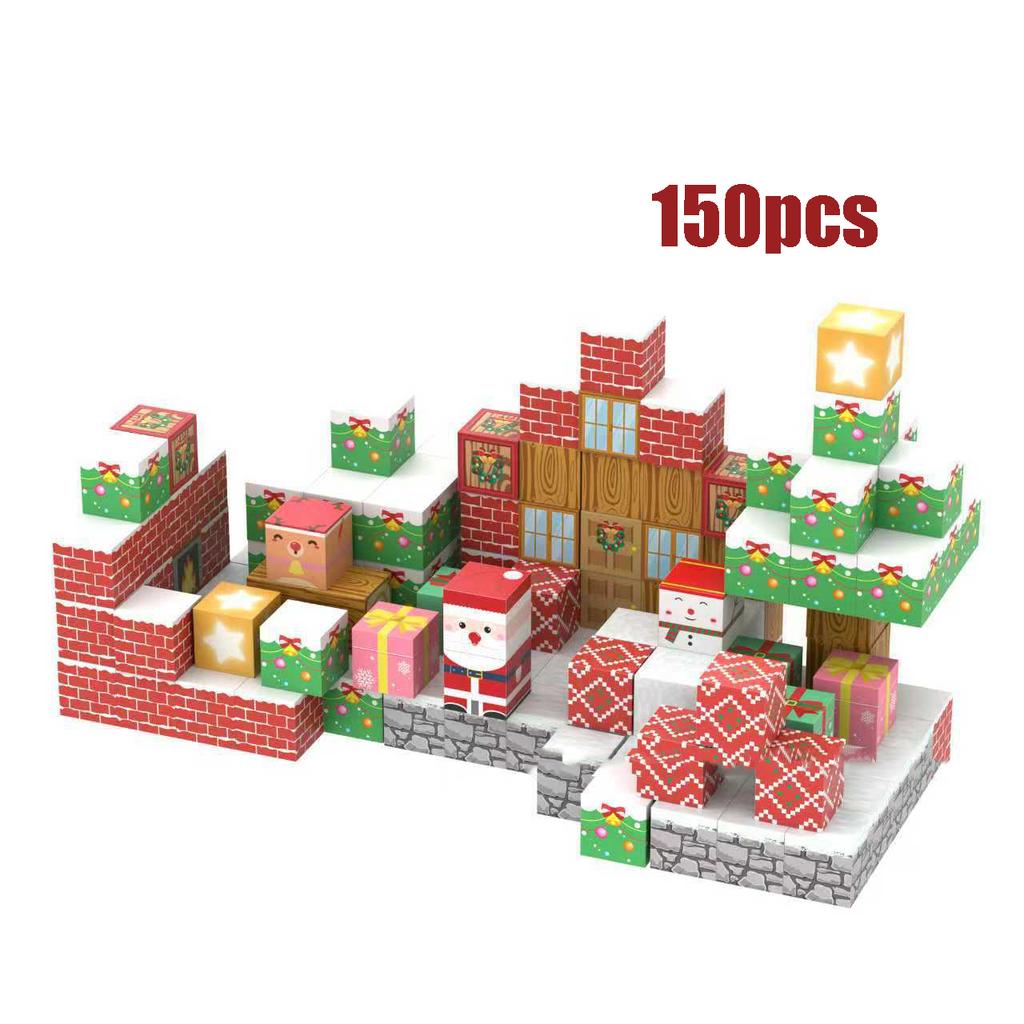 Non-Toxic Christmas Mine World Magnetic Building Blocks Montessori Stem Educational Sensory Toys For Kids Children Diy Christmas Gift