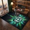 Plymouth Argyle FC Benutzerdefinierter Kristall-Samt-Teppich, Personalisierter Namens-Textdruck, Fußball-Logo Weiche Rutschfeste Fußmatte Heimdekoration Geschenk