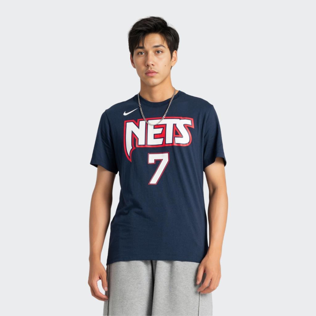 Nike Kevin Durant No. 7 Brooklyn Nets Graphic Crew Neck T-Shirt Men Tops Navy DA7359-419