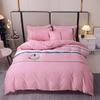 Autumn Winter Pure Cotton Brushed 4 Piece Bedding Set Simple Striped Thick Bed Sheet Duvet Cover All Cotton Bed Supplies 3 Piece Set With Pillowcase
