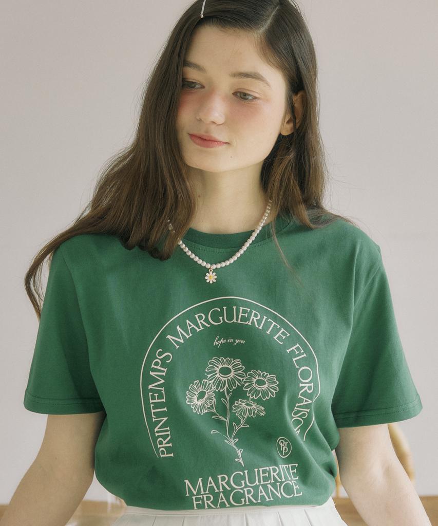 OURHOPE Marguerite T-Shirt - Green