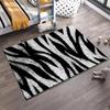 Modern Black and White Zebra Stripe Pattern Carpet for Home Decor Suitable for use as an anti-slip for living room bedroom sofas