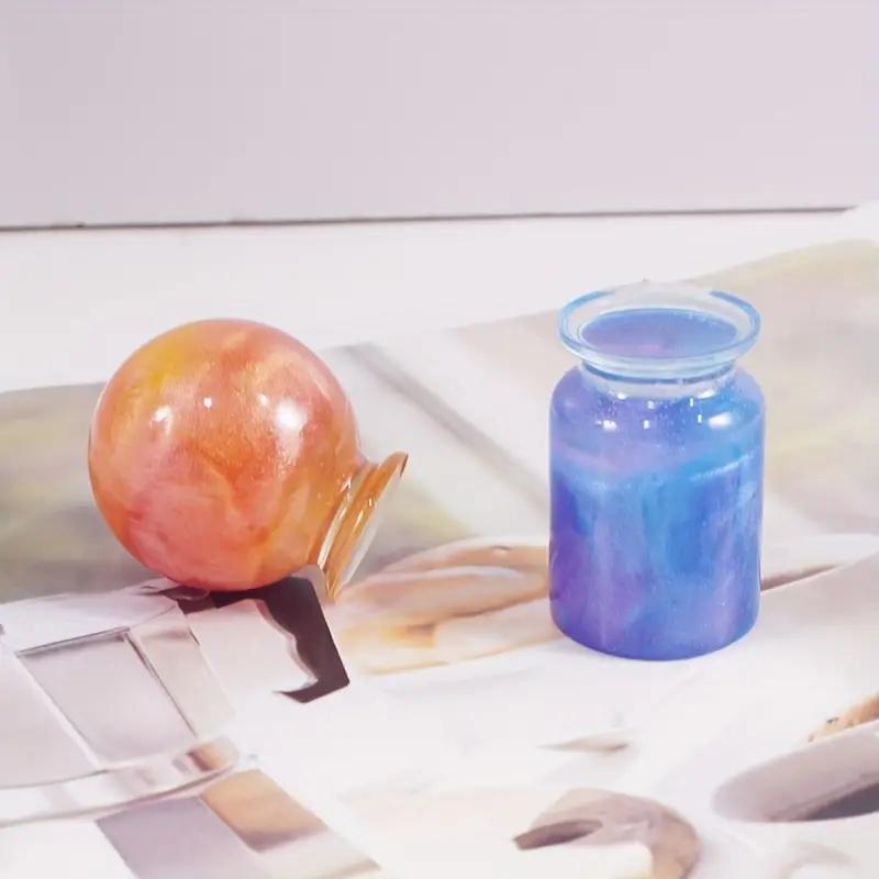 12Pcs Resin Small Bottle Pendant Silicone Mold Drift Bottle Micro Landscape DlY Jewelry Wishing Bottle Pendant Silicone Mold