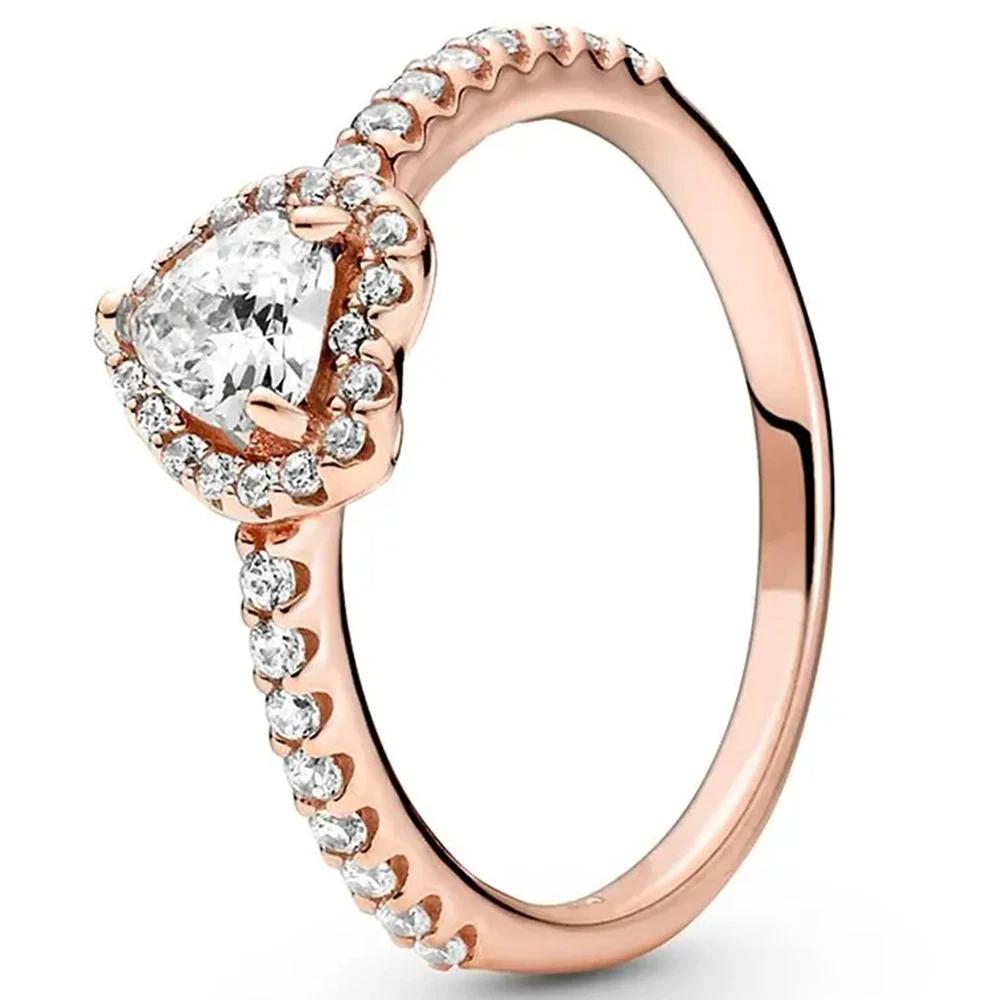 New Disney Fashion Sun Sapphire Couple Fit Pandora Birthday Gift Valentine's Day Limited Edition Ring