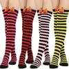 Halloween Striped Over Knee Socks Cartoon Demon Casual Women