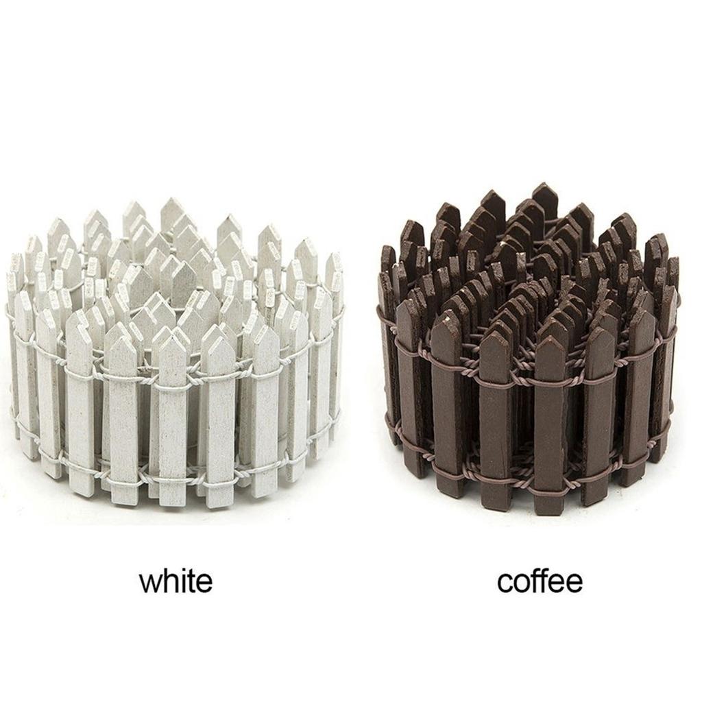 5*100cm Mini Holz Kreative Simulation Kleinen Zaun Hause Garten DIY Dekoration Landschaft Fee Garten Figuren Miniaturen Handwerk