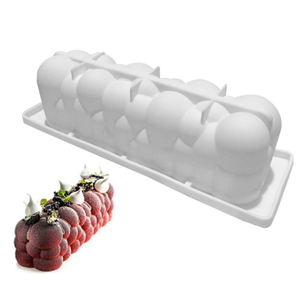 

Прямоугольная силиконовая форма «Облако-пузырь» - Инструмент для выпечки мусса, свечей-пузырей, французского десерта своими руками белый