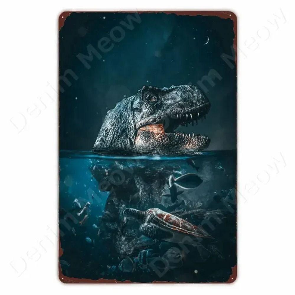 Dinosaur Retro Metal Tin Sign Wall Decor 20x30cm