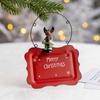 Retro Metal Xmas Tree Embellishment Welcome Door Hanging Pendants Santa Claus Cartoon Angel Doll Drop Ornaments Christmas Decor