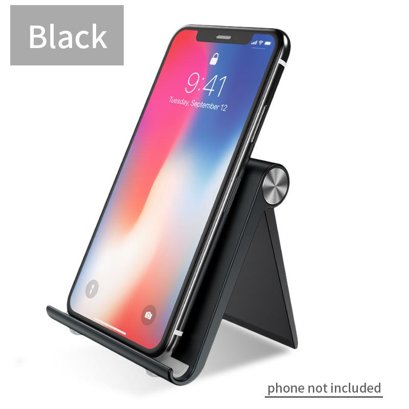 Adjustable Desk Cell Phone and Tablet Stand for iPhone and iPad, Portable Mobile Phone Holder Stand Smartphone Support чёрный
