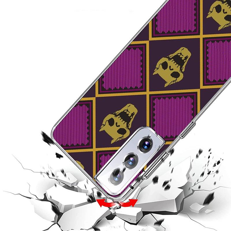 JoJo Adventure Killer Queen Phone Case For Samsung Galaxy S24 S25 Edge S26 Ultra S23 S22 S21 Plus S20 FE + Personalized Print Co
