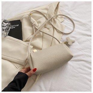 Ielgy Solid Color Messenger Bag Simple Soft Surface Casual Fashion All-Match Trendy Small Bag