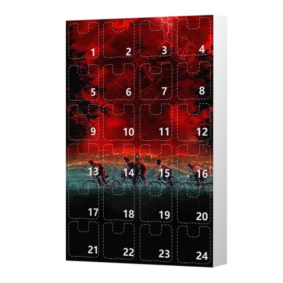 Stranger Things Advent Calendar 24 Day Christmas Countdown Box Multi-Functional Holiday Decorations for Kids Rooms Cars And Parties Festive Gift