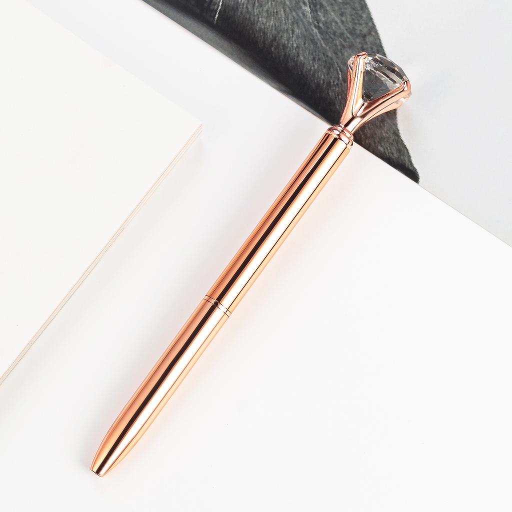 1pcs Upscale Diamond Metal Ballpoint Pens Business Office Gift Pen Creative School Supplies Stationery For Kids Writing Pens