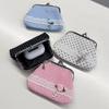 Cute Y2K Coin Purses Lady Small Wallet Wave Dot Handmade Lace Showa Rose Vintage Bag Hanging Pendant Earphone Bag Wallet