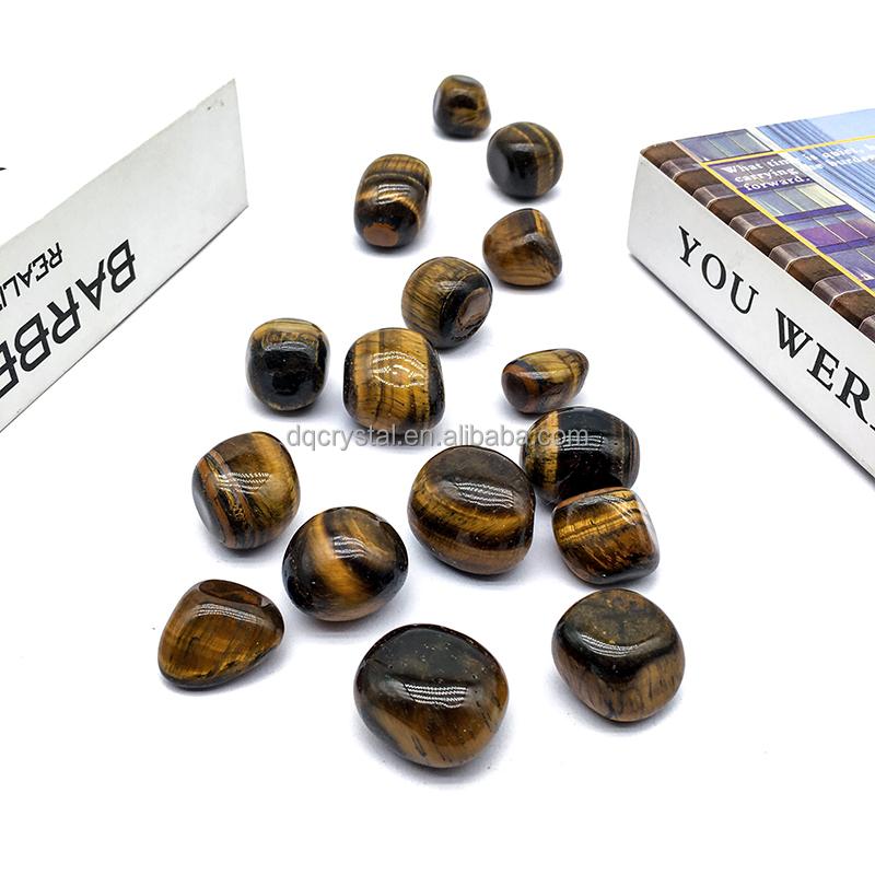 Natural Tiger Eye Tumble Stone Crystal Craft Tiger Eye Gravel Tumble for Home Decoration