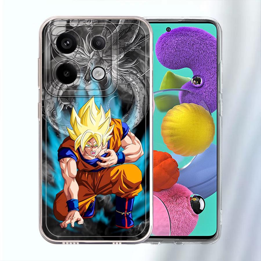 Comics Saiyan Goku Case for Xiaomi Redmi Note 14 Pro Plus 9 10 13C 12S 11S 11 A4 10S 14C Note 13 12 Soft Phone Cover