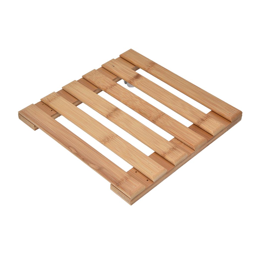 Pflanzenroller Untersetzer Quadratisch mit 360 Grad Abnehmbarem Lenkrad für Blumentopf 25x25cm S