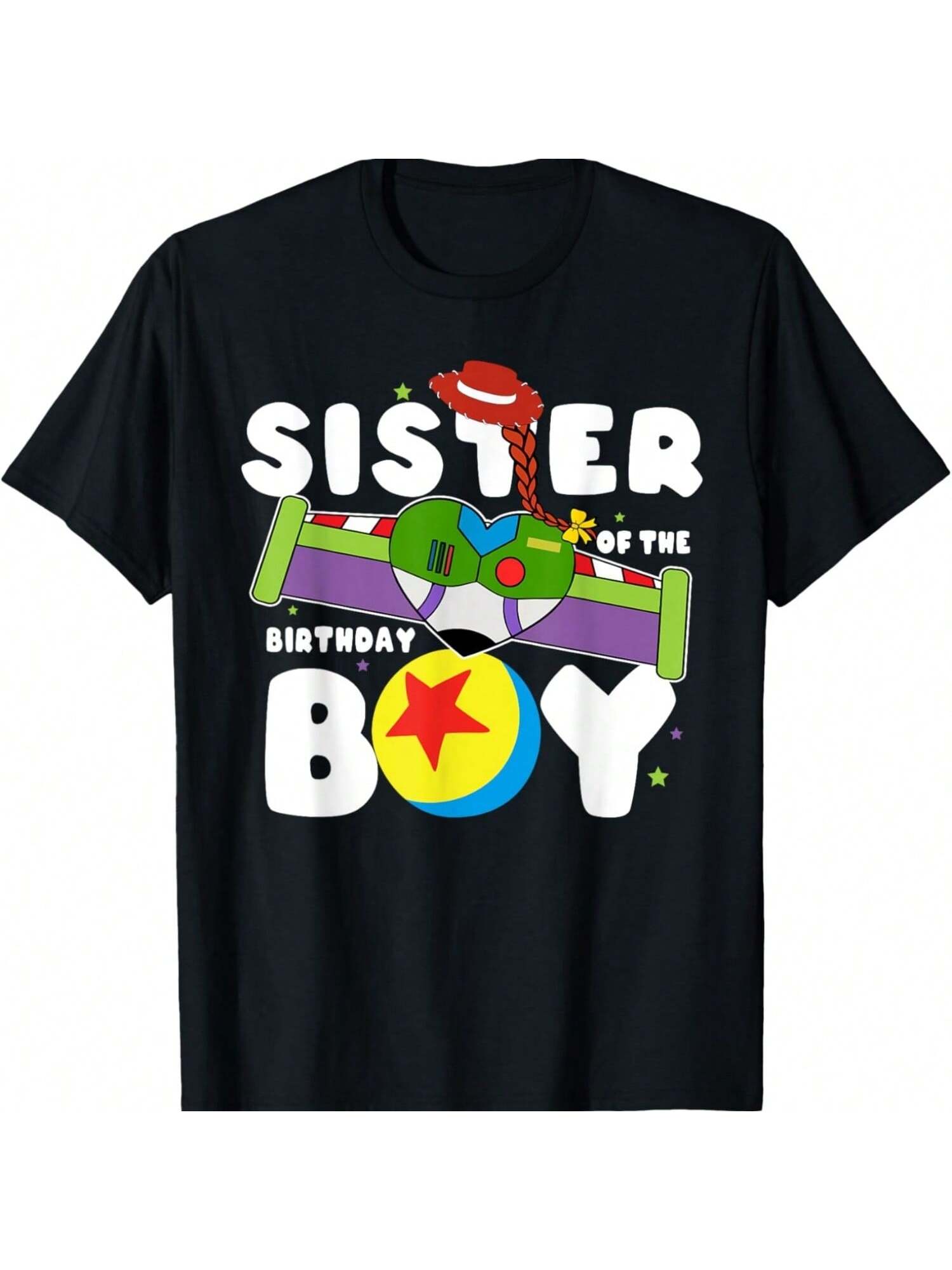 Sister Of The Birthday Boy Toy Lover Funny Story Theme B-Day T-Shirt S разноцветный