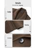 Men's 100% Wool Double-Faced Double-Breasted Lapel Collar Business Casual Long Coat