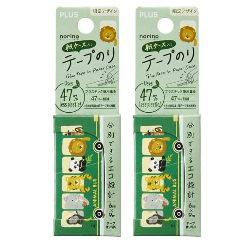 Plus Glue Tape in Paper Case Norino Limited Zoo Bus 2 Pieces TG-2011-LE 54-495 x 2