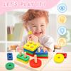 Montessori Wooden Rattles For Baby Crib Toys Baby Rattle Educational Musical Wooden Toys Children Development Games Wood Puzzles